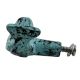 Antique Sea Green Small Bird Iron Cabinet Knob